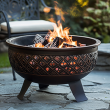 Load image into Gallery viewer, Cast Iron Wood-Burning Fire Pit