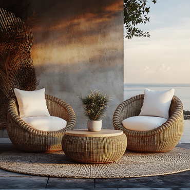 All-Weather Wicker Sofa Set